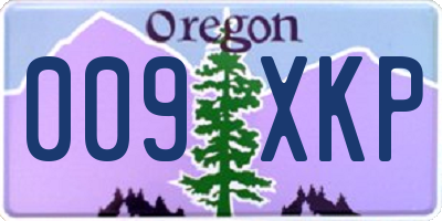 OR license plate 009XKP