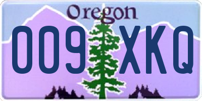 OR license plate 009XKQ