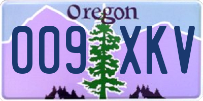 OR license plate 009XKV