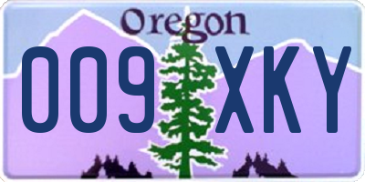 OR license plate 009XKY