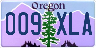 OR license plate 009XLA
