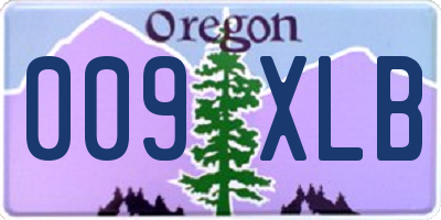 OR license plate 009XLB