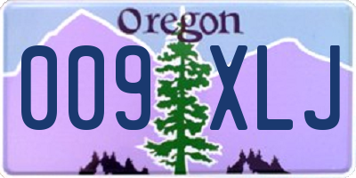 OR license plate 009XLJ