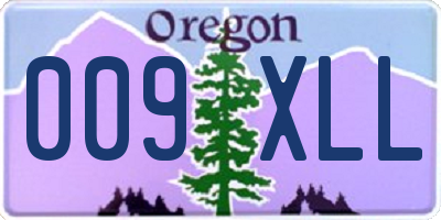 OR license plate 009XLL