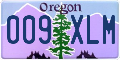OR license plate 009XLM