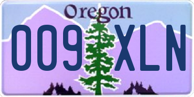 OR license plate 009XLN