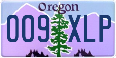 OR license plate 009XLP