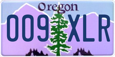 OR license plate 009XLR