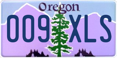 OR license plate 009XLS