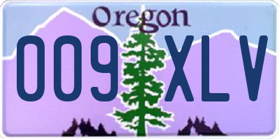OR license plate 009XLV