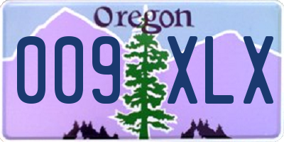 OR license plate 009XLX
