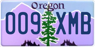 OR license plate 009XMB