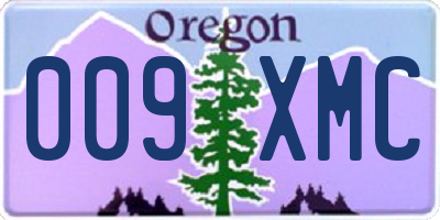 OR license plate 009XMC