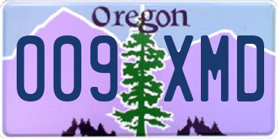 OR license plate 009XMD