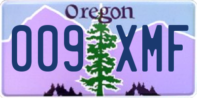 OR license plate 009XMF