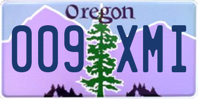 OR license plate 009XMI