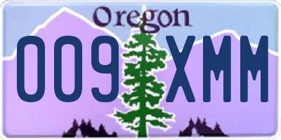 OR license plate 009XMM
