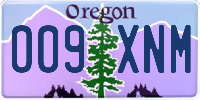 OR license plate 009XNM