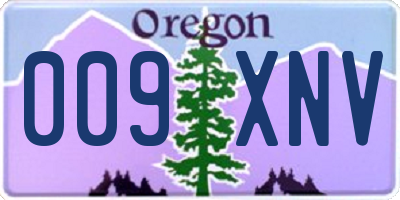 OR license plate 009XNV