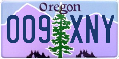 OR license plate 009XNY