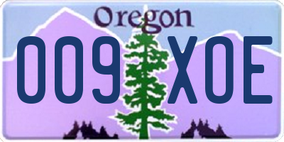 OR license plate 009XOE