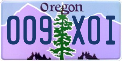 OR license plate 009XOI