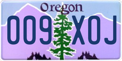 OR license plate 009XOJ
