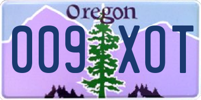OR license plate 009XOT