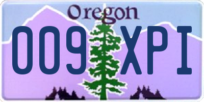 OR license plate 009XPI
