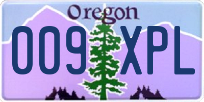 OR license plate 009XPL