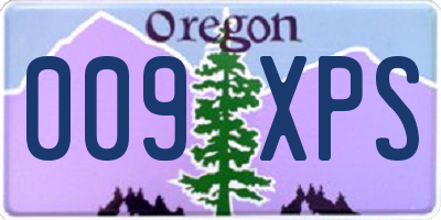 OR license plate 009XPS