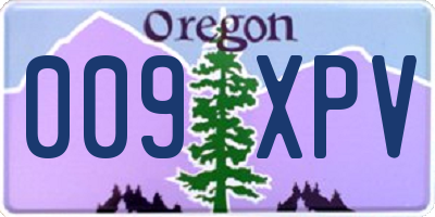 OR license plate 009XPV