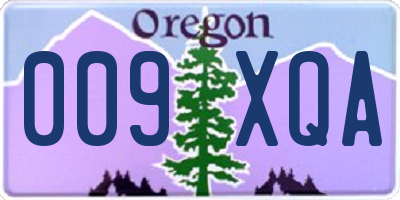 OR license plate 009XQA