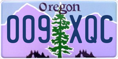 OR license plate 009XQC