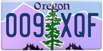 OR license plate 009XQF