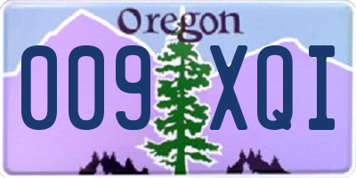 OR license plate 009XQI