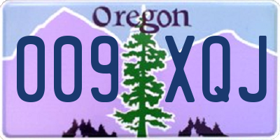 OR license plate 009XQJ