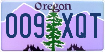OR license plate 009XQT