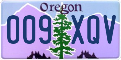 OR license plate 009XQV