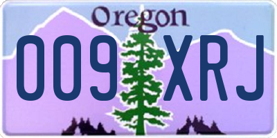 OR license plate 009XRJ