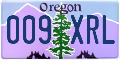 OR license plate 009XRL