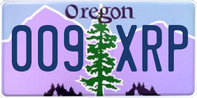 OR license plate 009XRP