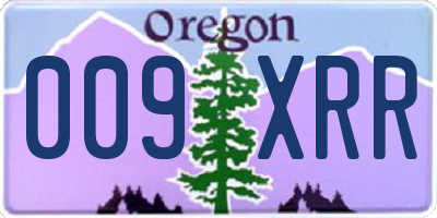 OR license plate 009XRR