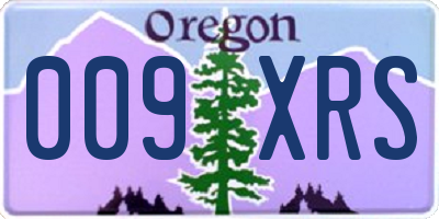 OR license plate 009XRS