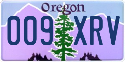 OR license plate 009XRV