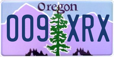 OR license plate 009XRX