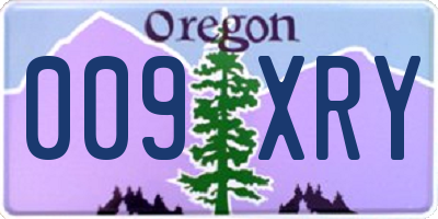 OR license plate 009XRY