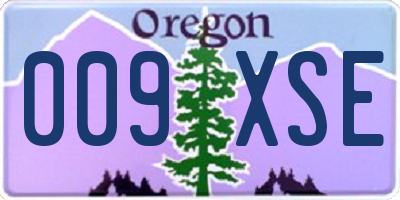 OR license plate 009XSE