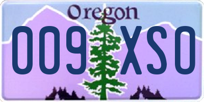 OR license plate 009XSO