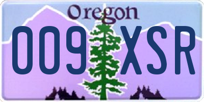 OR license plate 009XSR